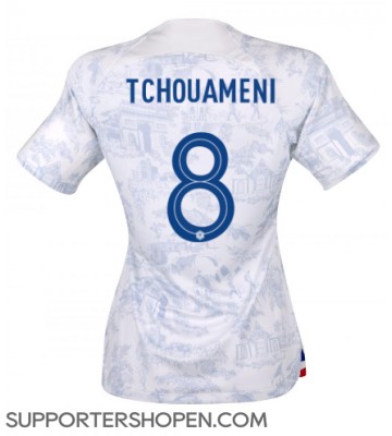 Frankrike Aurelien Tchouameni #8 Borta Matchtröja Dam VM 2022 Kortärmad
